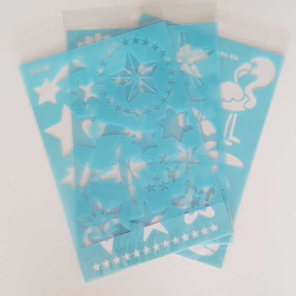 Color Factory Other - CLEARANCE Reusable Stencil Pochoir, Set of 3